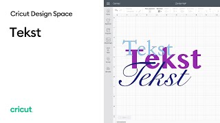 Cricut Design Space Tekst [upl. by Gnaig]