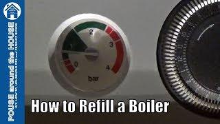 How to repressuriserefill a combi boiler E119 Error low pressure Baxi Potterton [upl. by Aihseyn]