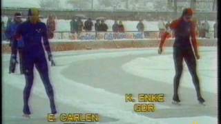 Olympic Winter Games Sarajevo 1984  500 m Karin Enke  E Carlén [upl. by Affer]