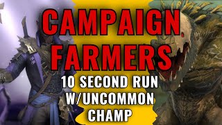 An UNCOMMON Champ 10 Second Campaign Farm   Rare amp Epic Version  Raid Shadow Legends [upl. by Nosam]