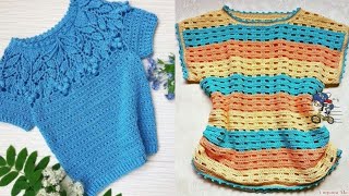 Ideas modernas y elegantes para diseñar tops de crochet [upl. by Alilad75]