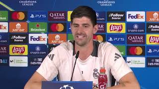 Courtois Rueda de prensa PREVIA Real Madrid vs Borussia Dortmund Champions League [upl. by Egwin189]