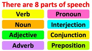 PARTS OF SPEECH 📚  English Grammar  Learn with examples [upl. by Koch]