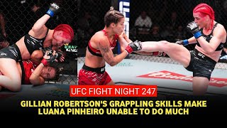 UFC Vegas 100 Results Gillian Robertson’s Grappling On Display Against Luana Pinheiro [upl. by Htiekram]