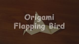 Origami flapping bird πουλί με κινούμενα φτερά [upl. by Ennovehc]