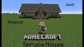 Minecraft  Spruce house build [upl. by Hctub]