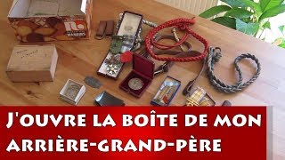 Jouvre la boîte de mon arrière grand père  Généalogie [upl. by Odnolor]