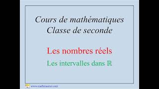 Maths 2019  Cours 2nde  Intervalles de R [upl. by Eggleston837]