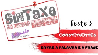 CONSTITUINTES  teste 3 substituiçãopronominalização [upl. by Naivatco105]