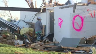 Tornado destruction in Elkhorn Nebraska [upl. by Aisatna]