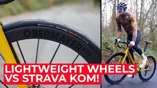 Can Dave Strava KOM with Lightweight’s new Obermayer Evo wheels [upl. by Akoyin463]