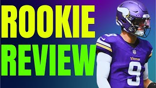 JJ McCarthy Rookie Season Review  Dynasty Fantasy Football 2024 [upl. by Gnilrets]