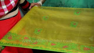 Rani phi stole being made in Imphal Manipur [upl. by Ananna]