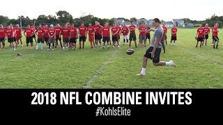 2018 NFL Combine Kickers amp Punters  Kohls Kicking Specialists [upl. by Amaso]