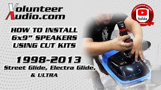 How to Install 6x9quot Speakers using Cut Kits on a 9813 Harley Street Glide Electra Glide or Ultra [upl. by Eirahcaz343]