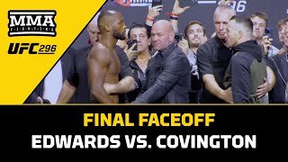 Leon Edwards vs Colby Covington FINAL FACEOFF  UFC 296  MMA Fighting [upl. by Odraleba]