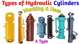 Types of Hydraulic Cylinder । Double Acting । Single Acting । Telescopic Type Uses amp Applications [upl. by Hteb]