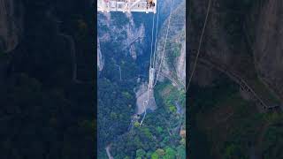 Zhangjiajie Bungee Jump Zhangjiajie Grand Canyon Glass Bridge Bungee Jump [upl. by Fabria]