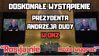 Prezydent Duda w ONZ OSTRO WYJAŚNIA Zachodowi strategię Rosji  quotNie można do tego dopuścić [upl. by Irat]