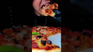 ASMR eating homemade Cheesy pizza [upl. by Monique]