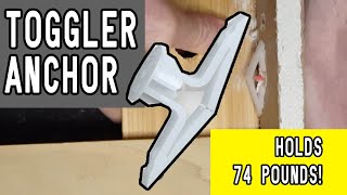 Toggler Plastic Toggle Anchors  Pop Toggles Installation and Weight Test [upl. by Yrekaz]