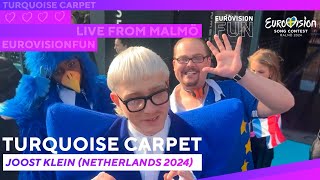 Turquoise Carpet 2024  Joost Klein Netherlands  Eurovisionfun [upl. by Gish]