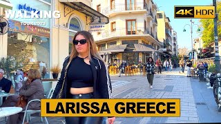 LARISSA GREECE 🇬🇷 Walking Tour  City Ambient Sounds With Subtitles 4K HDR [upl. by Enimasaj]