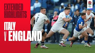 Extended highlights  Italy v England  Guinness Mens Six Nations 2024 [upl. by Benil]