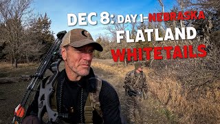 Dec 8 First Day in Nebraska  Flatland Whitetails  Bowhunting Whitetails w Bill Winke [upl. by Giwdul]