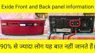 Exide Inverter Important settings  Front and Back [upl. by Donela]