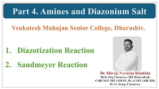 Part 4 Amine and Diazonium Salts [upl. by Antonie]