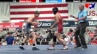 Andrew Ibarra vs Tyler Schilling at 2013 West Jr Reg  GR High School [upl. by Adidnere373]