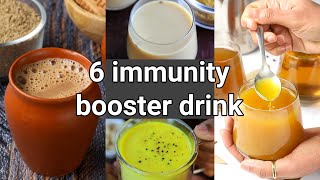 6 must try homemade immunity booster drink recipes  drinks to boost immune system  healthy drinks [upl. by Susette]