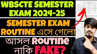 WBSCTE Semester Exam Routine Wbscte Semester Exam 202425 Official Date  WBSCTE New Notice WBSCTE [upl. by Adnauqaj]