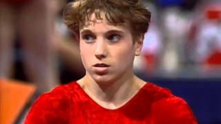 Kerri Strug  Vault 1  1996 US Gymnastics Championships  Women [upl. by Adamo654]