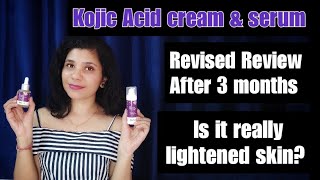 The Dermaco 2 Kojic acid face cream amp serum review after 3 months  How to use Kojic acid [upl. by Ihskaneem]