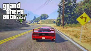 Realistic Supercar Drive Through the Vinewood Hills  GTA V Online [upl. by Kola]