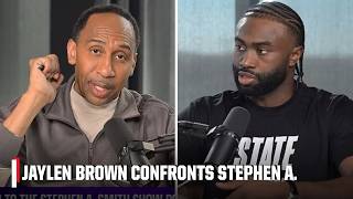 Jaylen Brown confronts Stephen A over his unnamed source from First Take  Stephen A Smith Show [upl. by Chiquita]