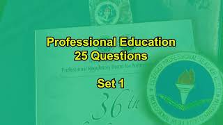 Professional Education Set 1  LET Reviewer [upl. by Ehudd]