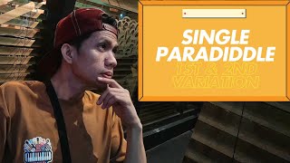 TODAYS LESSON SINGLE PARADIDDLE 1ST AND 2ND VARIATION [upl. by Adnam]