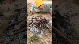 Simple but Very Delicious PotatoesWild Outside 2 bushcraft camping survival outdoors shorts [upl. by Gussman]