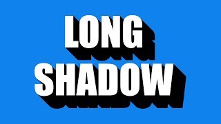 LONG SHADOW TEXT EFFECT  PHOTOSHOP TUTORIAL [upl. by Nahtaoj]