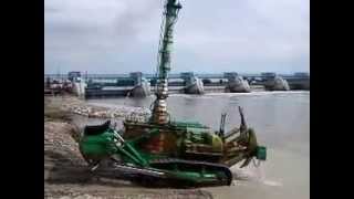 Underwater Komatsu D155W working [upl. by Forkey]