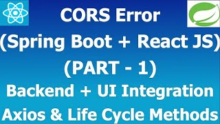 CORS Error in Web API  CORS Issue Solution  Spring Boot React JS Application  Axios in React JS [upl. by Idnar724]