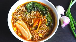 Indian style Ramen Veg ramen  How to Make Indian Ramen Easy Spicy Ramen Noodles Recipe [upl. by Chally]