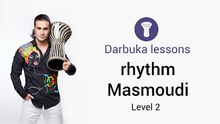 Darbuka lesson rhythm Masmoudi Kebir  Artem Uzunov  How to play Darbuka Level 2  derbake doumbek [upl. by Nnaeirual]