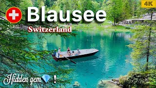 Blausee Switzerland 4K  Beautiful hidden gem in Switzerland  Blue Lake  Swiss View [upl. by Nahtnahoj832]