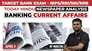 Banking Current Affairs  IBPSRBISBIRRB 2024  April 4 Current Affairs  Mukesh [upl. by Lrak]