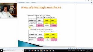 DER DIE DAS en Nominativo Acusativo y DATIVO y el articulo indeterminado [upl. by Anitnuahs]