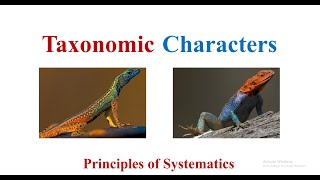 Taxonomic Characters [upl. by Asemaj]